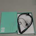 Neckband Bluetooth Headphones, 200H Extra Long Playtime Wireless Stereo Neckband Earbuds with Microphone, Waterproof Balanced Armature Drivers in Ear Headset for Sports/Workout (Cyan Green)