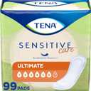 TENA Incontinence Pads, Bladder Control & Postpartum for Women, Ultimate Absorbency, Extra Coverage, Long, Sensitive Care, 99 Count