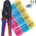 Wire Crimping Tool, Crimping Tool for Heat Shrink Connectors, Wire Crimper AWG 22-10 with 210PCS Wire Crimper, Crimper Tool for Heat Shrink, Nylon, Non-Insulated Connectors