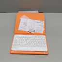 for iPad 9th 8th 7th Generation Case with Keyboard 10.2 Inch, Detachable Wireless Folio Keyboard Cover with Pencil Holder, iPad 10.2 Inch 2021/2020/2019 Model, Orange