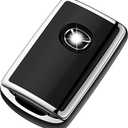Tukellen for Mazda Key Fob Cover 360 Degree Full Protection Key Case Key Shell Compatible with 2019-2025 Mazda 3, Mazda 3 Hatchback, 2020-2025 Mazda CX-5, CX-30, CX-9 (Black)