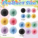 Tenceur 18 Pcs Back to School Hanging Paper Fans Composition Notebook Classroom Decorations Round Garlands Paper Fans Bulletin Board Decorations Decor for First Day of School Summer Party Supplies, Variety Pack