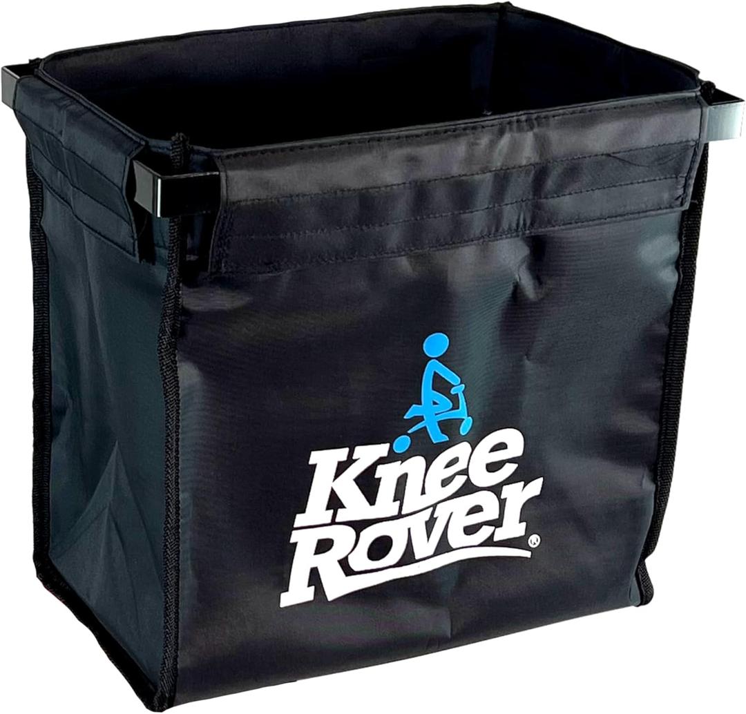 KneeRover Deluxe Knee Scooter Basket Accessory with Large Capacity - Knee Rover Basket Attachment Includes Universal Bracket Mount - Fits Most Knee Scooter Walker Models