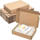 Wowxyz Shipping Boxes 9x6x2" 25 Pack - Brown Corrugated Cardboard Mailing Box for Small Business, Kraft Medium Literature Mailer Packaging Supplies