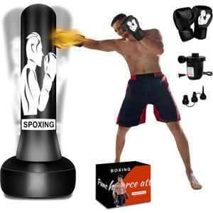 Standing Punching Bag for Adults, 70" Punching Bag Stand, Boxing Heavy Bag with Stand, Freestanding for Adults Men MMA Thai Fitness Karate Muay Beginners