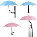 2 Pcs Magnetic Phone Umbrella, Clip On Umbrella for Phone Sun Shade, Sun Protection for Mobile, Flexible Adjustable Handle, for All Type of Phones