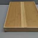 Kitsure Extra Large Bamboo Silverware Organizer - Expandable Drawer Organizer for Utensil, Cutlery and Flatware, Kitchen Storage Solution with 6 to 8 Slots, Natural, 19.7"  15.4"  2.0"