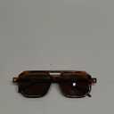 FEISEDY Vintage Square 70s Flat Aviator Sunglasses Women Men Classic Retro Stylish Frame UV400 Sunglasses B2622 (003 Leopard Frame & Tea Lens)