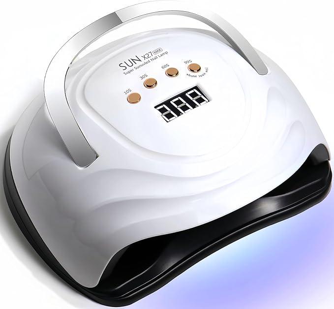 UV LED Nail Lamp with 81 Beads, 380W Nail Curing Lamps for Gel Polish with Automatic Sensor/4 Timer Setting, Led Nail Dryer, Professional Nail Art Drying Tools for Fingernail and Toenail