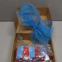 2 Set Costume for Women Include Red T Shirt Striped Socks Stretchy Gloves Blue Tulle Ponytails Headband for Cosplay (Small)