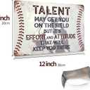 Inspirational Baseball Sign for Boys Room Decor, Vintage Baseball Gifts for Boys, Motivational Quote Sign, Sports Wall Art for Boy Bedroom Decorations, 8x12 Inch