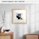 MCS Studio Gallery Classic 16x16 Picture Frame Natural Woodgrain Engineered Wood, Vertical & Horizontal Wall Hanging Large Picture Frame for Photos, Posters & Art Prints (1-Pack), 8x8
