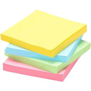 6 x Memo Paper, Colored self-Adhesive Note Paper, Student Notebook, memo and Message Notebook, Each 100 PagesUsed for Office, Home, and School (Medium)