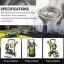 25-Foot Pressure Washer High Pressure Hose, Replacement for Greenworks 5200402, Compatible with all Greenworks Pressure Washers under 2000 PSI, 1/4-Inch Quick Connect