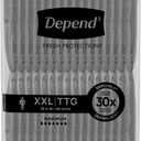 Depend Fresh Protection Adult Incontinence Underwear for Men, Disposable, Maximum, Extra-Extra-Large, Grey, 64 Count, Pack Of 2