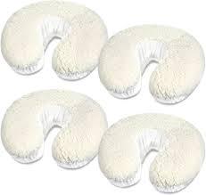 Mixweer 4 Pcs Massage Face Cradle Covers Fleece Massage Table Face Cover Facial Pillow Cover Warm Table Headrest Covers 14.6'' x 13'', Exclude Pillow Insert