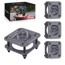 1/2" D Ring Tie Down Anchors, 4 Pack Trailer Tie Down Hooks (6000 lbs Capacity Per Pack) Heavy Duty for Trailers Trucks RV Campers Vans ATV SUV Boats Motorcycles Grey