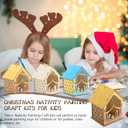 DoubleFill 24 Pcs Christmas Nativity Painting Craft Kits for Kids Nativity House Religious Craft for Kids Make Your Own Jesus House DIY Wooden Christian Christmas Ornaments for Art Sunday School