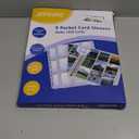 9 Pocket Card Sleeves, Holds 1800 Cards, Trading Card Binder Sleeves, 3 Ring 9 Pocket Pages for Sports Cards, Coupons Cards, 100 Pack, Game