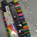 Piochoo Coloring Markers Pens, 34 Dual Tip Brush Pens, Fine Point Marker set for Adult Coloring Book, Bullet Journaling, Drawing