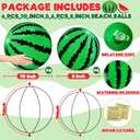 [ 10''+8'' ] 12 Pack Watermelon Beach Balls Bulk, Inflatable Mini Beach Ball for Kids, Beach Water Toys Swimming Pool Toys, Summer Halloween Birthday Party Favors, Fruits Theme Pool Party Decorations