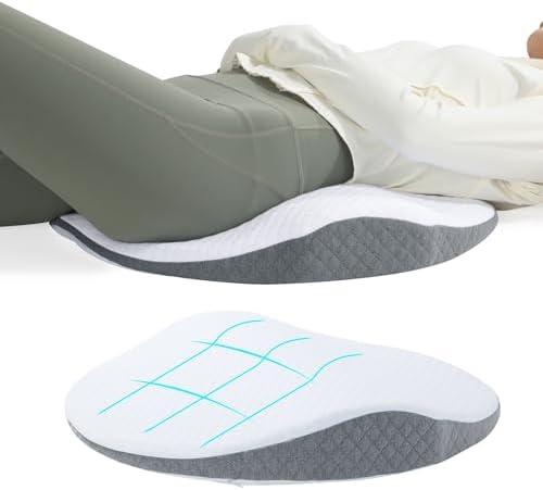 ROYALAY Lumbar Support Pillow for Bed, Memory Foam Waist Pillow for Sleeping, Ergonomic Wedge Pillow for Back Support, Elevated Body Pillow with Removable Cover for Side, Back and Stomach Sleepers