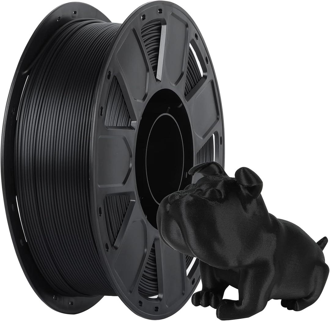Creality 3D Printer Filament 1.75mm, Ender PLA Filament No-Tangling Smooth Printing Without Clogging No Warping, Fit Most FDM 3D Printers, 1kg Spool, Dimensional Accuracy +/- 0.02mm, Black