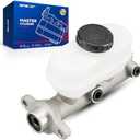 KAX Brake Master Cylinder with Reversior for 1987-1995 F-250, F-350, 1987-1996 E-250/E-350 Econoline, E-250/E-350 Econoline Club Wagon, Replaces OE# M39636(Aluminium)