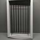 SPIRICH 96-inch Extra Wide 30-inches Tall Dog Gate with Door Walk Through, Freestanding Wire Pet Gate for The House, Doorway, Stairs, Pet Puppy Safety Fence, Support Feet Included (White)