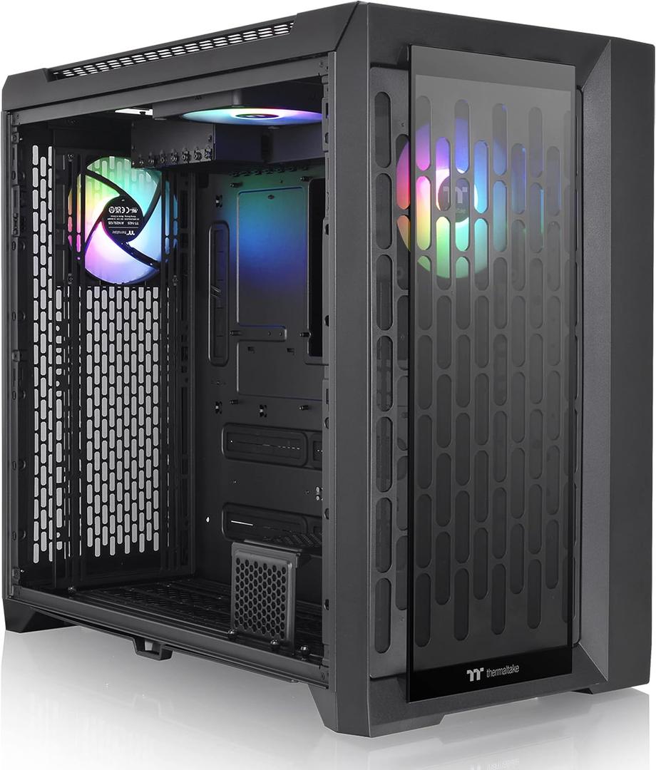 Thermaltake CTE C750 TG ARGB E-ATX Full Tower with Centralized Thermal Efficiency Design; 3x140mm CT140 ARGB Fans Pre-Installed; Tempered Glass Front & Side Panel; CA-1X6-00F1WN-01; Black