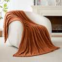 50x70 Inch Rust Throw Blanket - Soft & Fluffy Fleece, Cute & Aesthetic, Perfect for Sofa, Couch, Chair, Bed, Living Room & Bedroom, All-Season Use, Plush & Cozy Decorative Fall Blanket