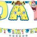 SpongeBob "Best Day Ever" Multicolor Jumbo Letter Banner Kit - 10.5' x 10 (Pack Of 2) - Premium Paper Quality For Celebratory Events