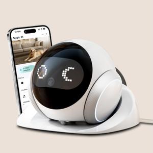 AEZ Robot Camera 1080P HD Lens Pet Camera Indoor Movable with Auto-Recharge, 2-Way Audio, Blinky Bot with Night Vision, Distance Bot Smart App Control for Cats/Dogs/Baby/Elderly (SD/Cloud Storage)