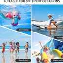 Girls Swim Bikini Bottoms with Fully Lined, UPF 50+ Sun Protection Swimsuit Soft Quick-Dry for Beach Pool (Black), Size 14