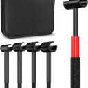 4-in-1 Door Hinge Adjustment Tool, Hinge Gap Adjusting Wrench, Door Repair Kit for Residential and Commercial, Heavy Hinges Wrench Bender Set with Rubber Grip, Cabinet Alignment Fits 14mm-25mm Hings