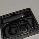 Groin & Body Hair Trimmer for Men - Electric Shaver for Pubic Hair, Chest, Legs - Ball Pubic Groomer, LED Light, Replaceable Ceramic Blade Heads, USB-C Recharge Dock, Waterproof Hygiene Razor, Purple