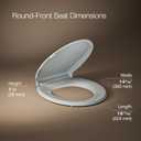 KOHLER 4639-RL-95 Cachet ReadyLatch Round Toilet Seat Soft Close, Ice Grey