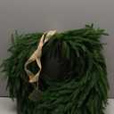 24" Norfolk Pine Christmas Wreath for Front Door  Large Artificial Greenery Wreath for Wall, Porch, or Indoor Outdoor Holiday Decor  Real Touch Pine Foliage (1, 24")
