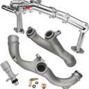 Upgraded Metal Coolant Water Pipe System Kit Compatible with Land Rover Range Rover Sport LR4,Jaguar XF XJ XE 3.0L V6 Replaces LR075991 LR092992 LR028136 LR049990