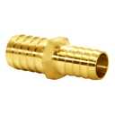Joywayus 2PCS Hose Barb Reducer 5/8" to 3/4" Barb Fitting Reducing Splicer, Hex Union Brass Fitting Water/Fuel/Air