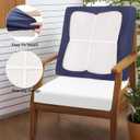 HEBE Stretch Patio Cushion Covers Set 12pcs,Waterproof Outdoor Couch Covers Replacement,Washable Reusable Seat Cushion Slipcovers for Patio Furniture Protector,Chair Cushion Cover