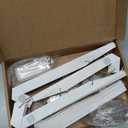 4PCS White Paper Christmas Trees 3D Christmas Tree Tabletop Centerpiece Decorations with Gold Star Tree Topper Light Up Vintage Table Centerpieces for Xmas Winter Wonderland Holiday Home Party