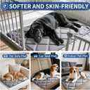 Dog Bed Mat, Soft Foam Kennel Pad Washable Pet Dog Crate Pad with Anti-Slip Bottom for Small/Medium Dogs, Grey 35"x24" (Gray)