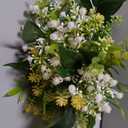 Rinlong Baby's Breath Bridesmaid Bouquet for Wedding, Prom, Homecoming
White Green Silk Bridal Bouquet, Destination Friendly 2 Pieces