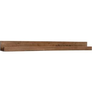 Kate and Laurel Levie Modern Floating Wall Shelf Picture Frame Holder Ledge, Rustic Natural Wood