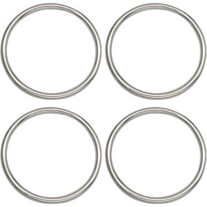 ISDVBUY 4 Pack 3 inch Heavy Duty Metal O Ring, 304 Stainless Steel Rings Multi-Purpose O-Ring, Seamless Big Ring for Macrame Dog Leashes