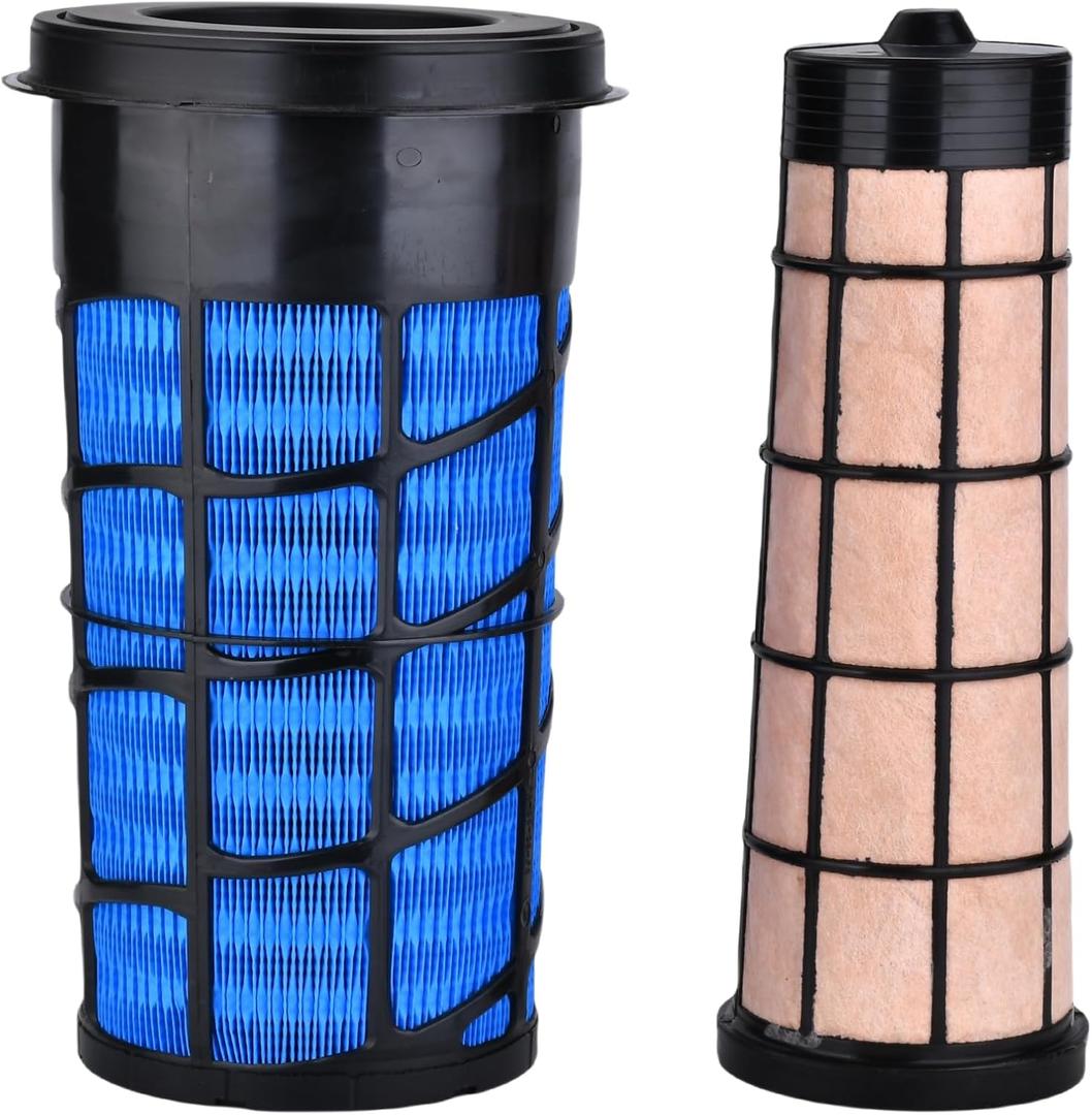 AT332908 AT332909 Air Filter Compatible with John Deere Backhoe 310J 310K 315SL 325K 410J Skid-Steer 326D 328D 329E 332E Replaces P611189 P611190