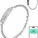 Smart Bracelet for Women, Luxury Design Fitness Tracker with 24/7 Heart Rate, HRV, Blood Oxygen & Stress Monitor, 24H Sleep Tracker, Slim Design Long Battery Life Free APP for iOS & Android, Silver