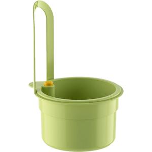 Hanging Food Waste Catcher for Sink, Sink Strainer Basket with Press Dumping, Self-Cleaning Design Food Strainer for Sink, Faucet-Mounted Trash Catcher for Kitchen (Green)
