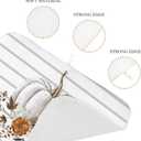 Fall Decor Dish Drying Mat for Kitchen Counter 18"x24", Stripes White Pumpkin Decorative Coffee Mat Dishes Drying Pad Absorbent Drainer Mat Kitchen Countertop Protector Easy Clean